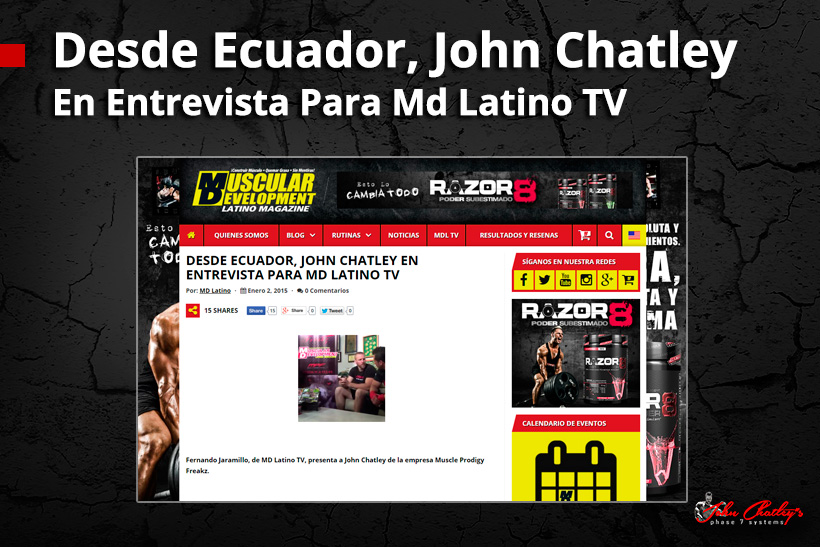Desde Ecuador, John Chatley en entrevista para MD Latino TV